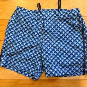 Blue Patterned Shorts
